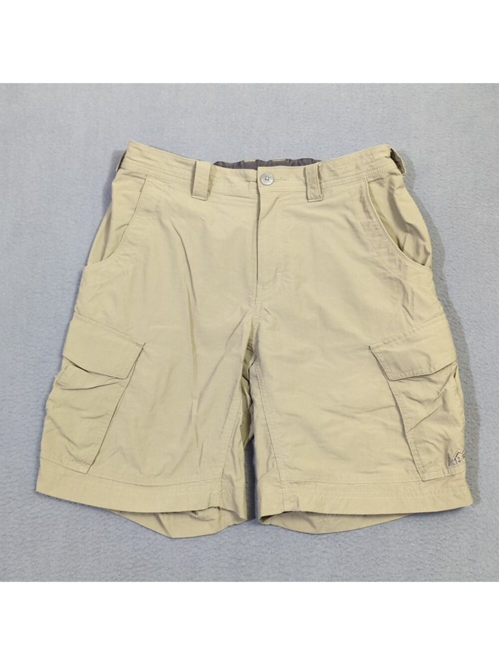 REI Co-Op Cargo Shorts Men's M Tan Nylon Hiking Outdoors Camping 861791